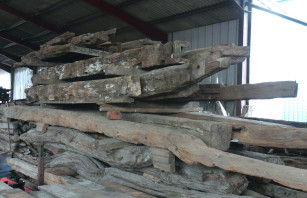 Oak flooring beams from Martin Edwards Reclamation