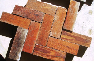 Reclaimed solid wood blocks