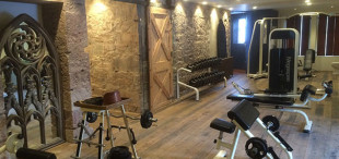 Reclaimed wood flooring for the gym at the rebuilt Crawfordton House, Dumfries